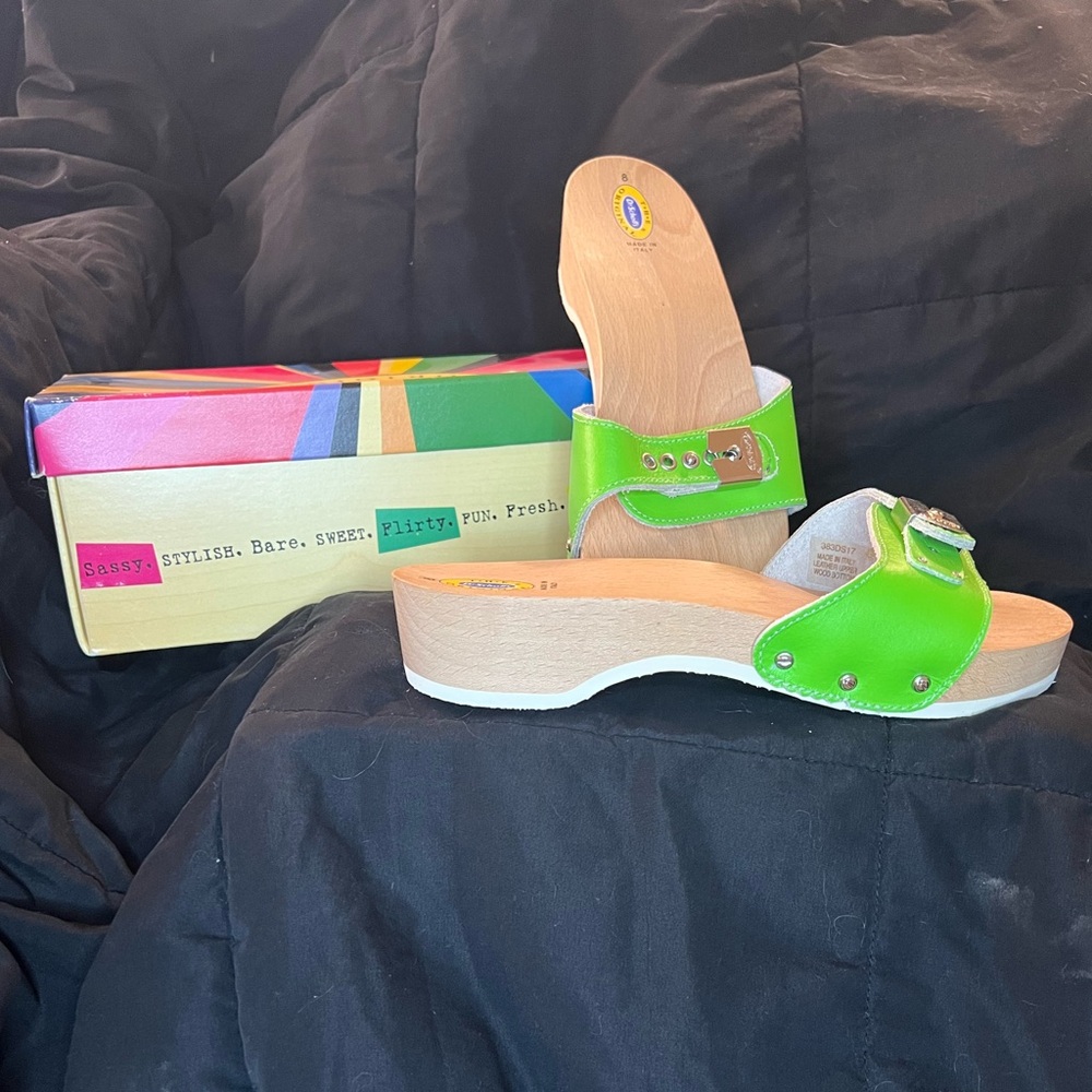 Dr. Scholl's Lime Green Women's Mules